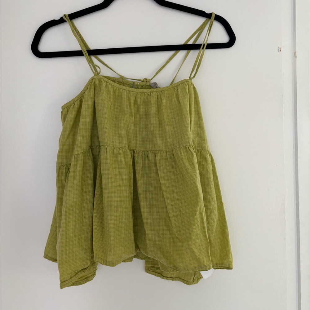 Green billow cami